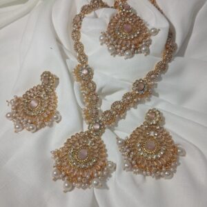 💖The Royal Peach & Pearl Bridal Set