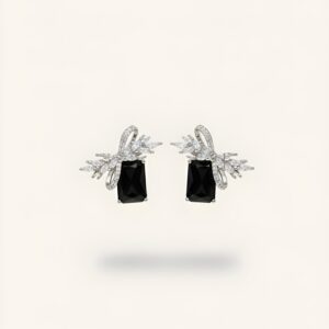 🖤The Regal Onyx Bow Earrings