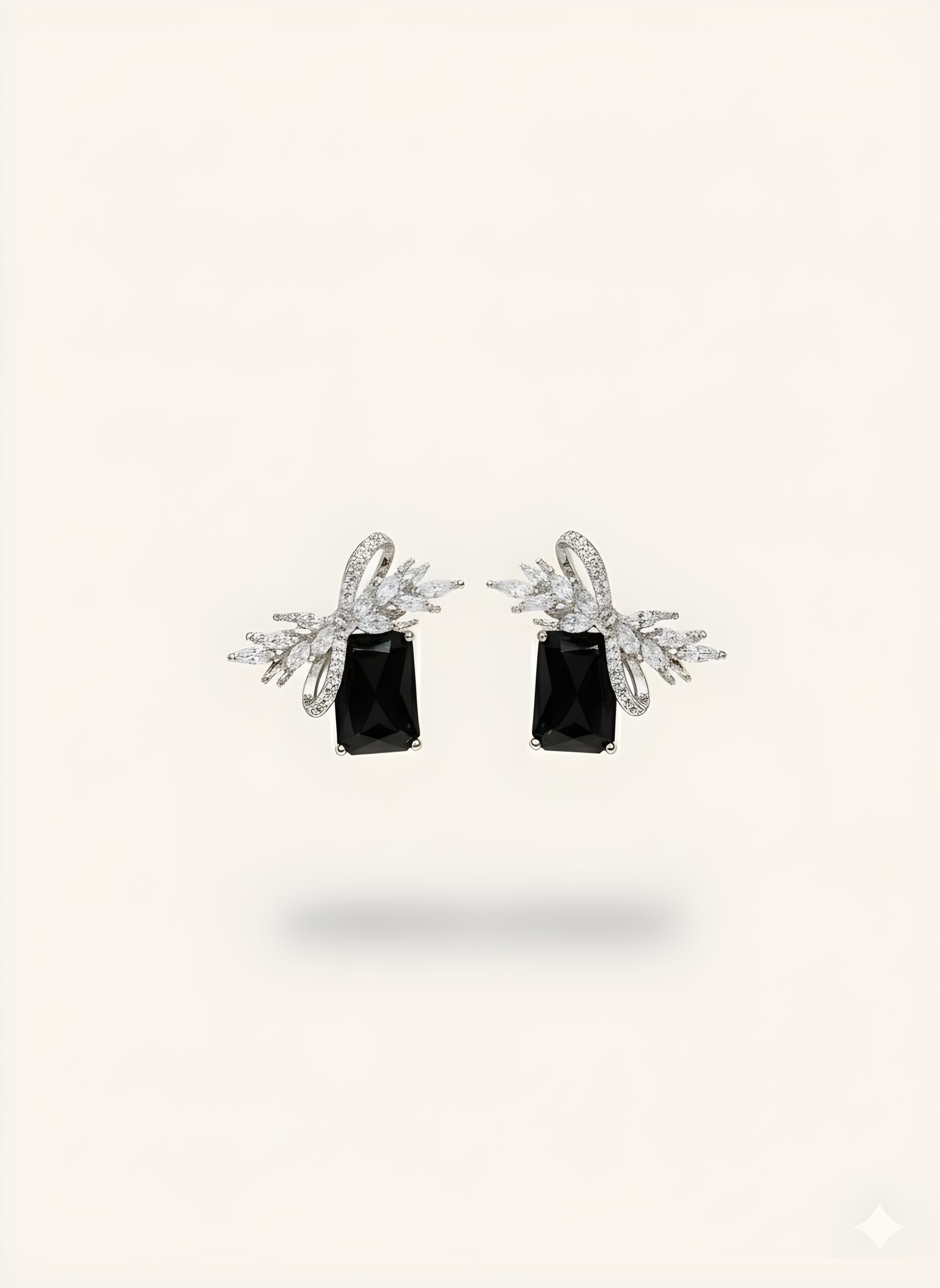 🖤The Regal Onyx Bow Earrings