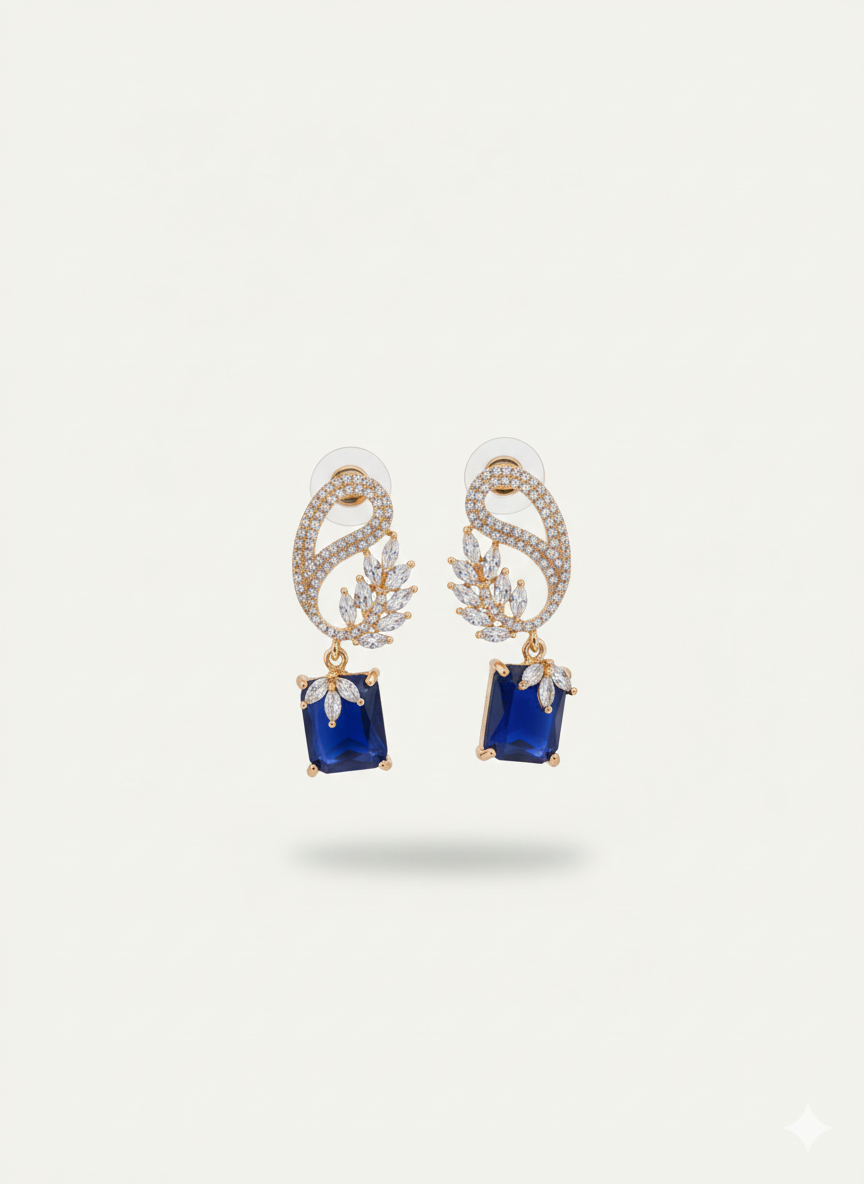 💎 The Sapphire Cascade Earrings