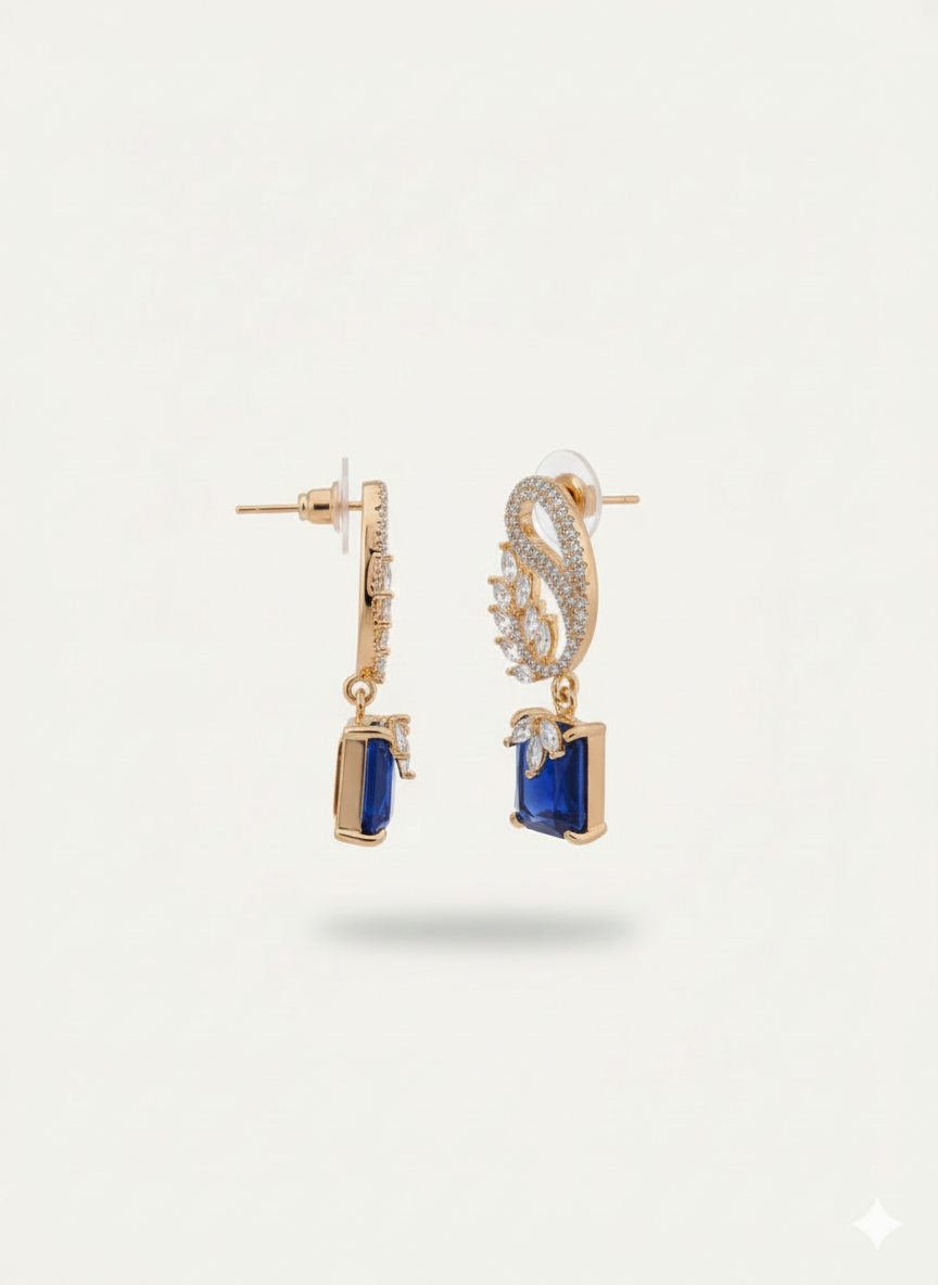 💎 The Sapphire Cascade Earrings