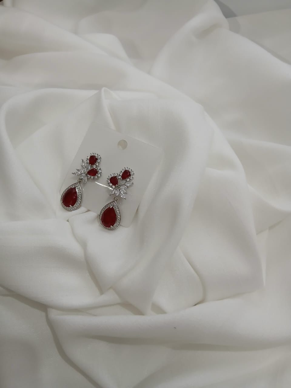 ✨ The Royal Ruby Drop Earrings